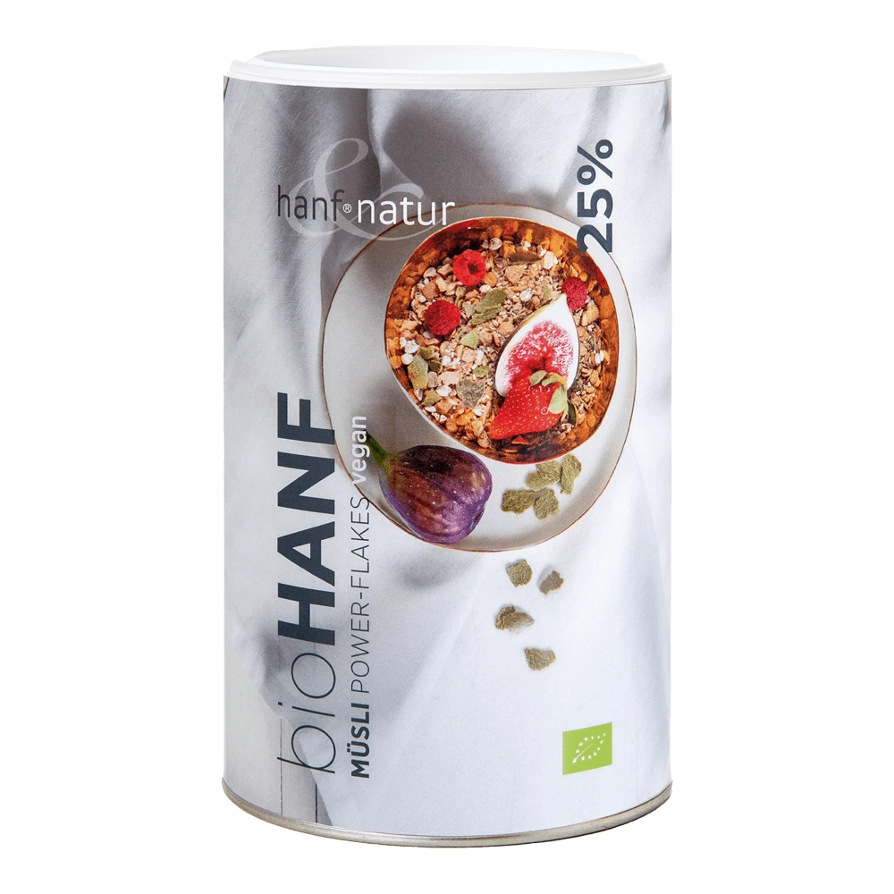 Hanf & Natur 400g BIO Hanfmüsli Power Flakes vegan Hanfprodukte bestellen | Hanfmüsli Powerflakes