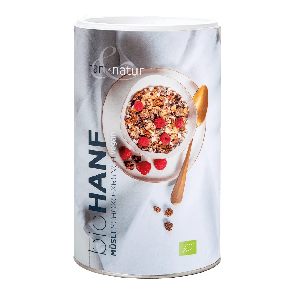 Hanf & Natur 400g BIO Hanfmüsli Schokocrunch vegan Hanfprodukte bestellen | Hanfmüsli Schoko-krunch